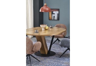 Halmar Fanis okragly 120-160/120/78 (натуральный/черный)