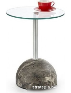 Журнальный столик Halmar Ariana (серый мрамор/прозрачный)