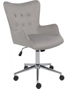 Офисное кресло AksHome Bella Chrome Seven 324 (велюр/серый)