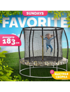 Батут Sundays Favorite Premium 6FT (квадраты, с сеткой)