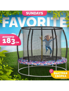 Батут Sundays Favorite Premium 6FT (смайл, с сеткой)