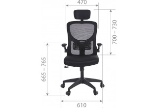 CHAIRMAN CH633 (ткань, черный пластик/черный)