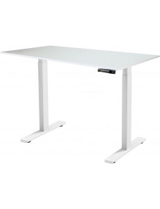 Стол ErgoSmart Manual Desk Compact FR 1200х650х18 мм (ЛДСП альпийский белый/белый)