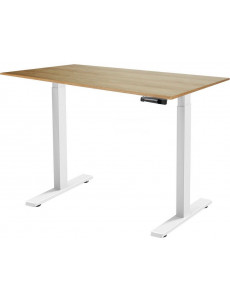 Стол ErgoSmart Manual Desk Compact FR 1200х650х18 мм (ЛДСП дуб натуральный/белый)