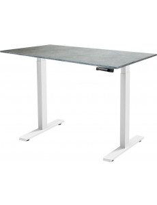 Стол ErgoSmart Manual Desk Compact FR 1200х650х25 мм (ЛДСП бетон Чикаго/белый)