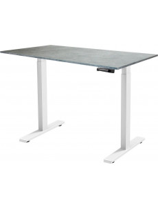 Стол ErgoSmart Manual Desk Compact FR 1380х800х18 мм (ЛДСП бетон Чикаго/белый)