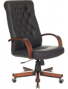 Офисное кресло Бюрократ T-9928WALNUT/ECO (черный)