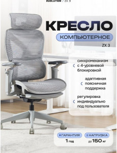 Офисное кресло Evolution ZX 3 (серый)