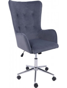 Офисное кресло AksHome Bella XL (chrome Kiton 713 Graphite велюр/графит)