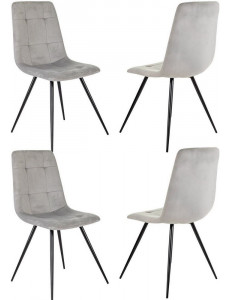 Стул Бюрократ CH-K1 4 шт (светло-серый Holland 09/черный)