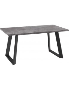 Кухонный стол Мамадома Loft lux-160 раздвижной 160-205х90 (дымчатая керамика/черный)
