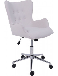 Офисное кресло AksHome Bella (chrome Kiton 701 велюр/белый антарктида)