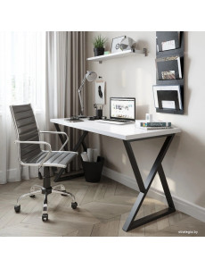 Стол Домус СП014 12.014.403.02 (белый/металл черный)