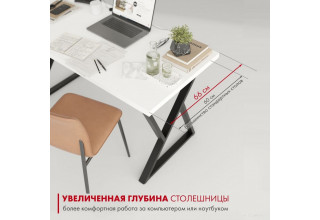 Домус СП014 12.014.403.02 (белый/металл черный)