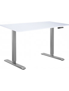 Стол для работы стоя ErgoSmart Manual DESKFIT DF100 1380х800х18 мм (альпийский белый/серый)