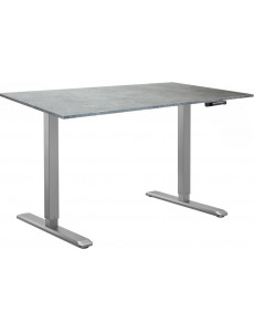 Стол для работы стоя ErgoSmart Manual DESKFIT DF100 1380х800х18 мм (бетон чикаго/серый)