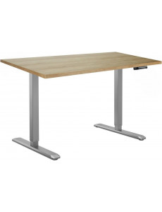 Стол для работы стоя ErgoSmart Manual DESKFIT DF100 1200х650х25 мм (дуб натуральный/серый)
