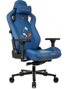Игровое (геймерское) кресло Knight Craft Dragon (синий экокожа)