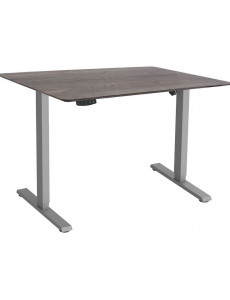 Стол с регулировкой высоты ErgoSmart Wooden Electric Desk Slim 1300х750х27 мм (скошенный край, дуб галифакс/серый)