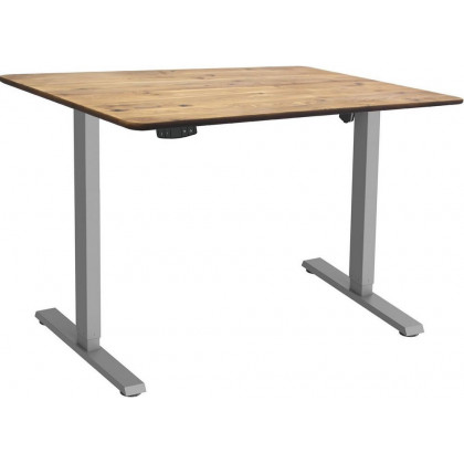 ErgoSmart Wooden Electric Desk Slim 1200х600х27 мм (прямой край, дуб натуральный/серый)