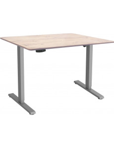 Стол с регулировкой высоты ErgoSmart Wooden Electric Desk Slim 1200х600х27 мм (прямой край, дуб беленый/серый)