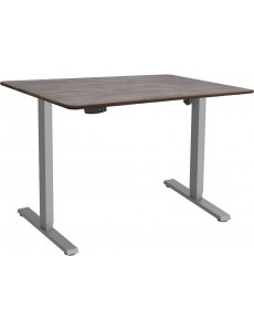 Стол с регулировкой высоты ErgoSmart Wooden Electric Desk Slim 1200х600х27 мм (прямой край, дуб галифакс/серый)