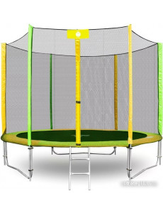 Батут Alpin ATGY-252 2.52 м с защитной сеткой и лестницей